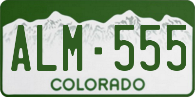 CO license plate ALM555