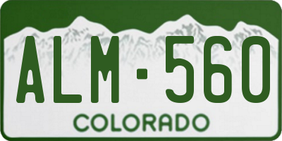 CO license plate ALM560
