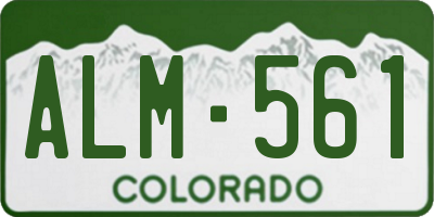 CO license plate ALM561