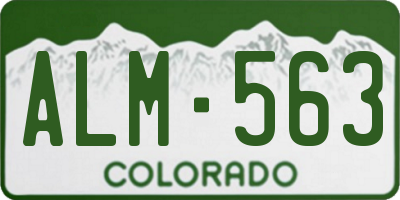 CO license plate ALM563