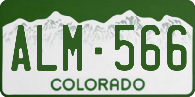 CO license plate ALM566