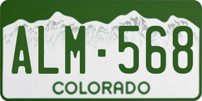 CO license plate ALM568