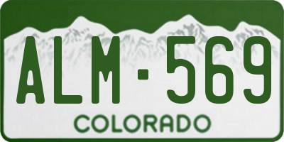 CO license plate ALM569