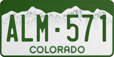 CO license plate ALM571