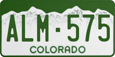 CO license plate ALM575