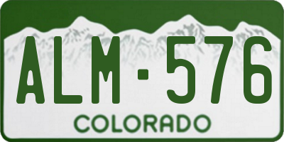 CO license plate ALM576