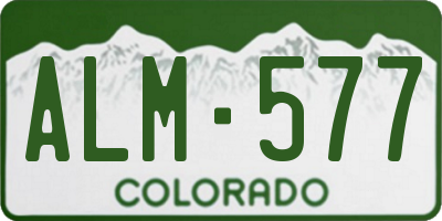 CO license plate ALM577