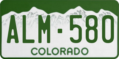 CO license plate ALM580