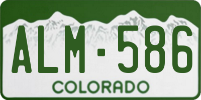 CO license plate ALM586