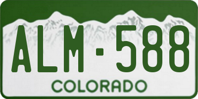 CO license plate ALM588