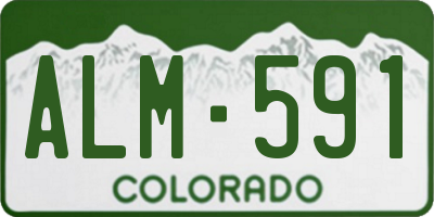 CO license plate ALM591