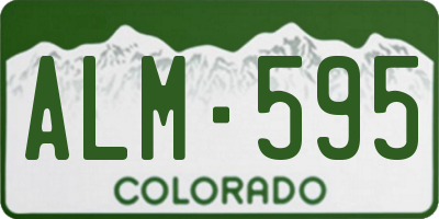 CO license plate ALM595