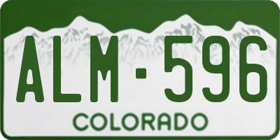 CO license plate ALM596