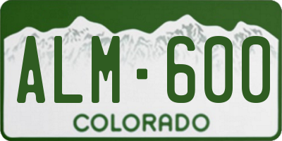 CO license plate ALM600