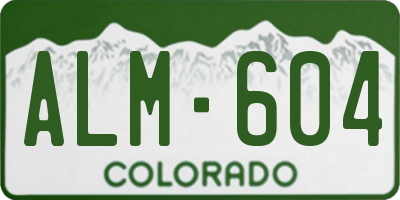 CO license plate ALM604