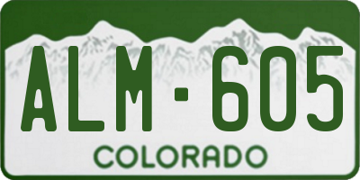 CO license plate ALM605