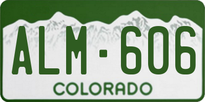 CO license plate ALM606