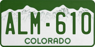 CO license plate ALM610