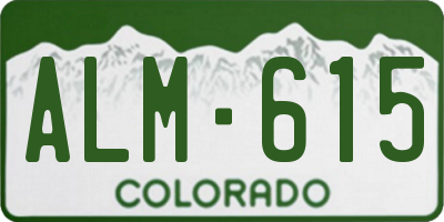 CO license plate ALM615