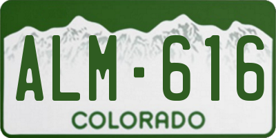 CO license plate ALM616