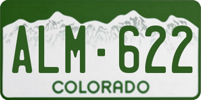CO license plate ALM622