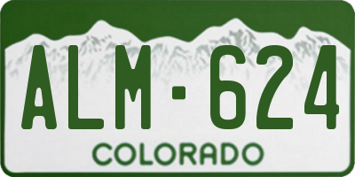 CO license plate ALM624