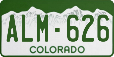 CO license plate ALM626