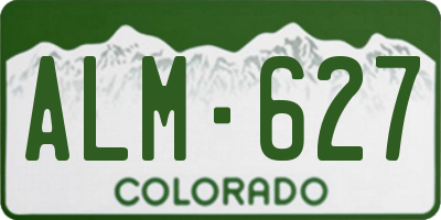 CO license plate ALM627