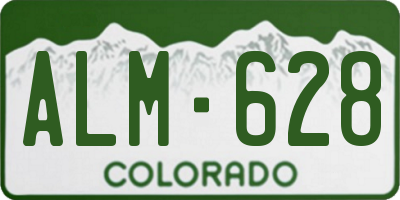 CO license plate ALM628
