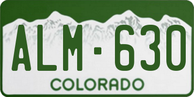CO license plate ALM630