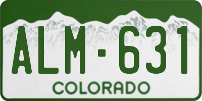 CO license plate ALM631