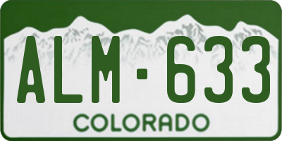 CO license plate ALM633