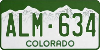 CO license plate ALM634
