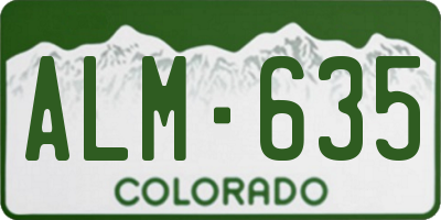CO license plate ALM635
