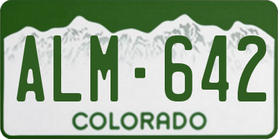 CO license plate ALM642
