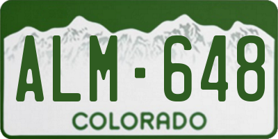 CO license plate ALM648