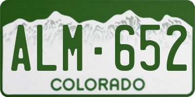 CO license plate ALM652