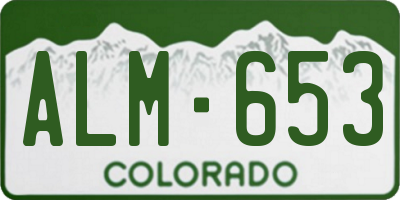 CO license plate ALM653