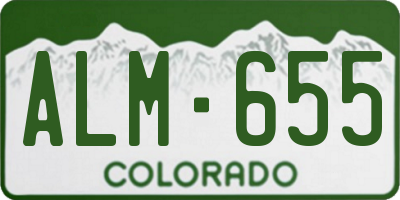 CO license plate ALM655