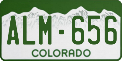 CO license plate ALM656