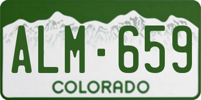 CO license plate ALM659