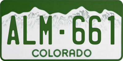 CO license plate ALM661