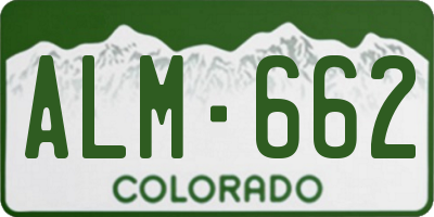 CO license plate ALM662