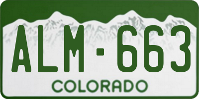 CO license plate ALM663