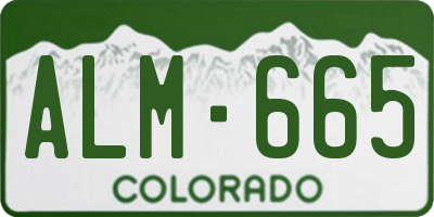 CO license plate ALM665