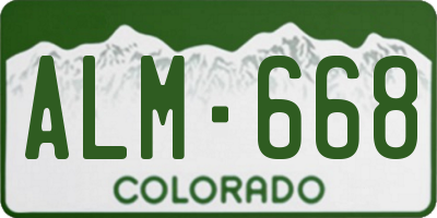 CO license plate ALM668