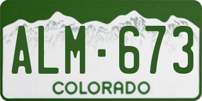CO license plate ALM673