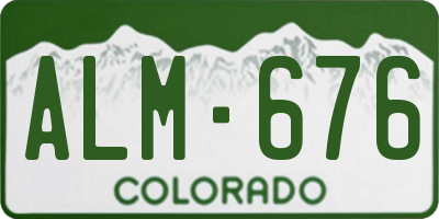 CO license plate ALM676