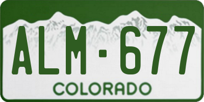 CO license plate ALM677