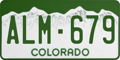 CO license plate ALM679